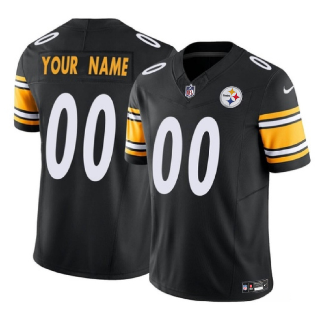Youth Pittsburgh Steelers Active Player Custom Black 2023 F.U.S.E. Alternate Vapor Untouchable Limited Football Stitched Jersey